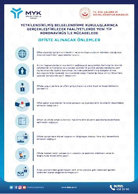 SINAV VE BELGELENDİRME MERKEZİMİZDE ALDIĞIMIZ TEDBİRLER
